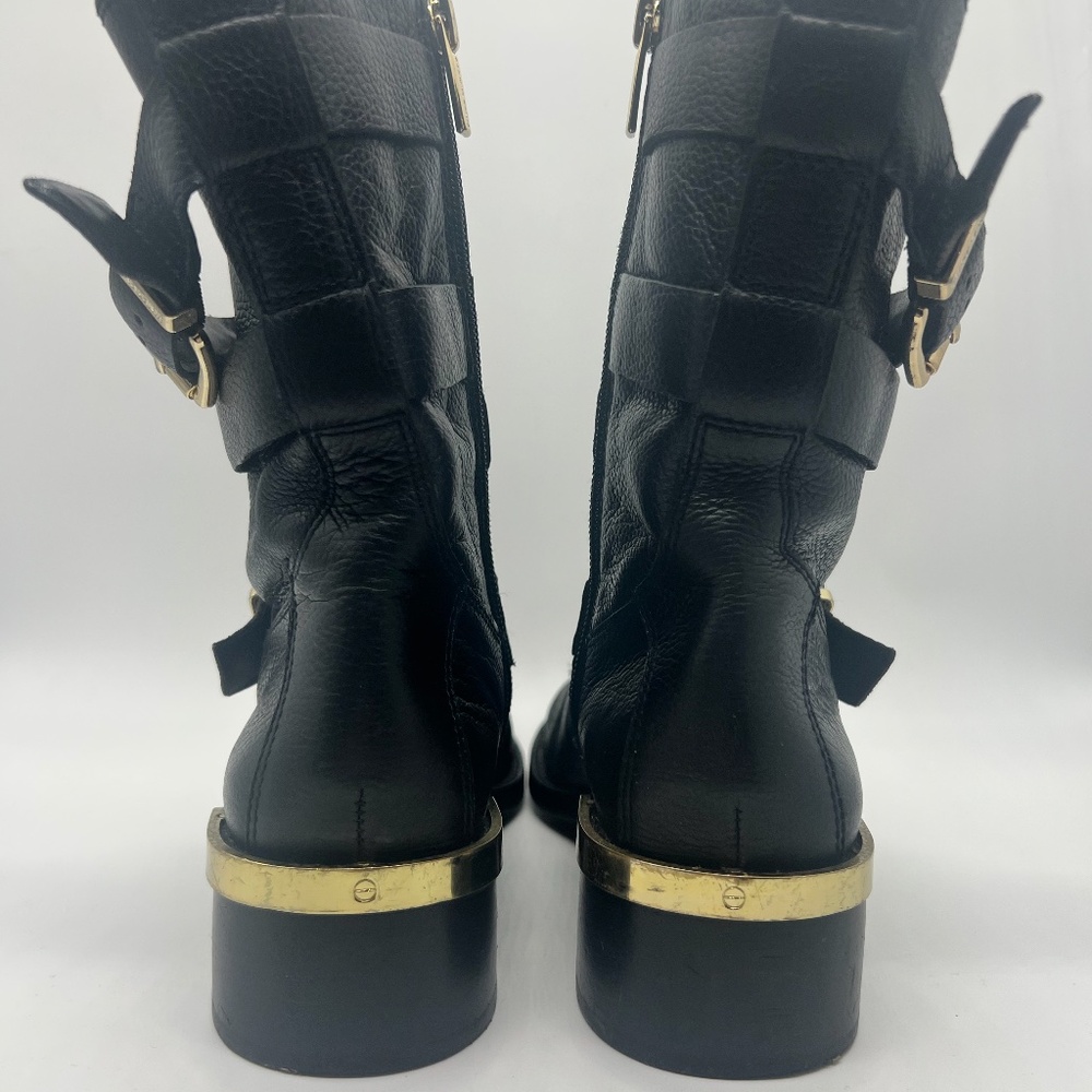 VINCE CAMUTO LEATHER BIKER BOOTS - Picture 7 of 8